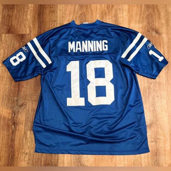 REEBOK NFL ON FIELD Indianapolis Colts MANNING #18 Jersey Size 2XL‎ - Picture 4 of 14
